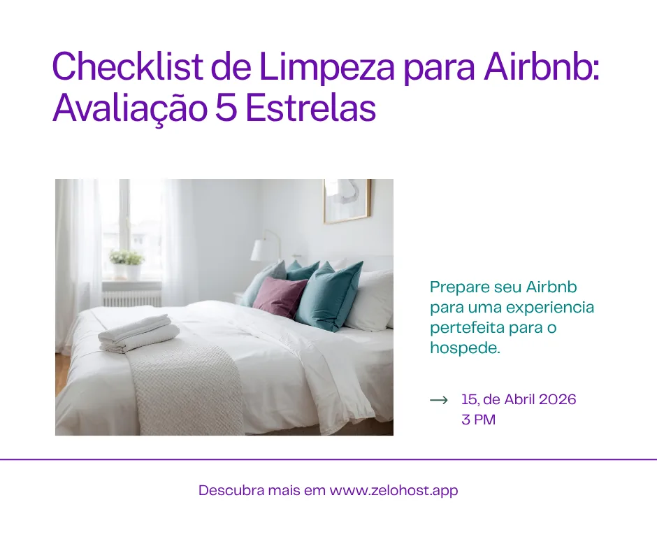 Checklist de Limpeza Airbnb e Booking: Guia 5 Estrelas